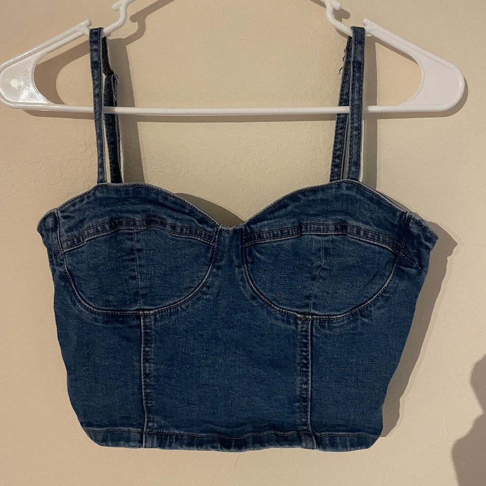 Pacsun denim corset top